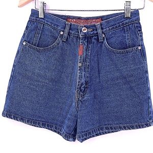 VINTAGE NO EXCUSES high rise jean shorts 90s Y2K